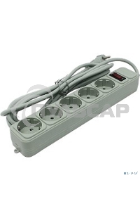 Сетевой фильтр ExeGate EX221186RUS SP-5-3G (5 розеток, 3м, евровилка, серый)