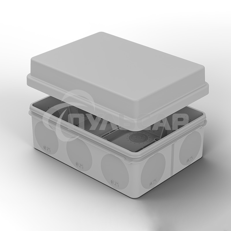 Коробка распаячная Rexant для прямого монтажа ОУ, HF, 150х110х70мм, IP67 (мембранные вводы)