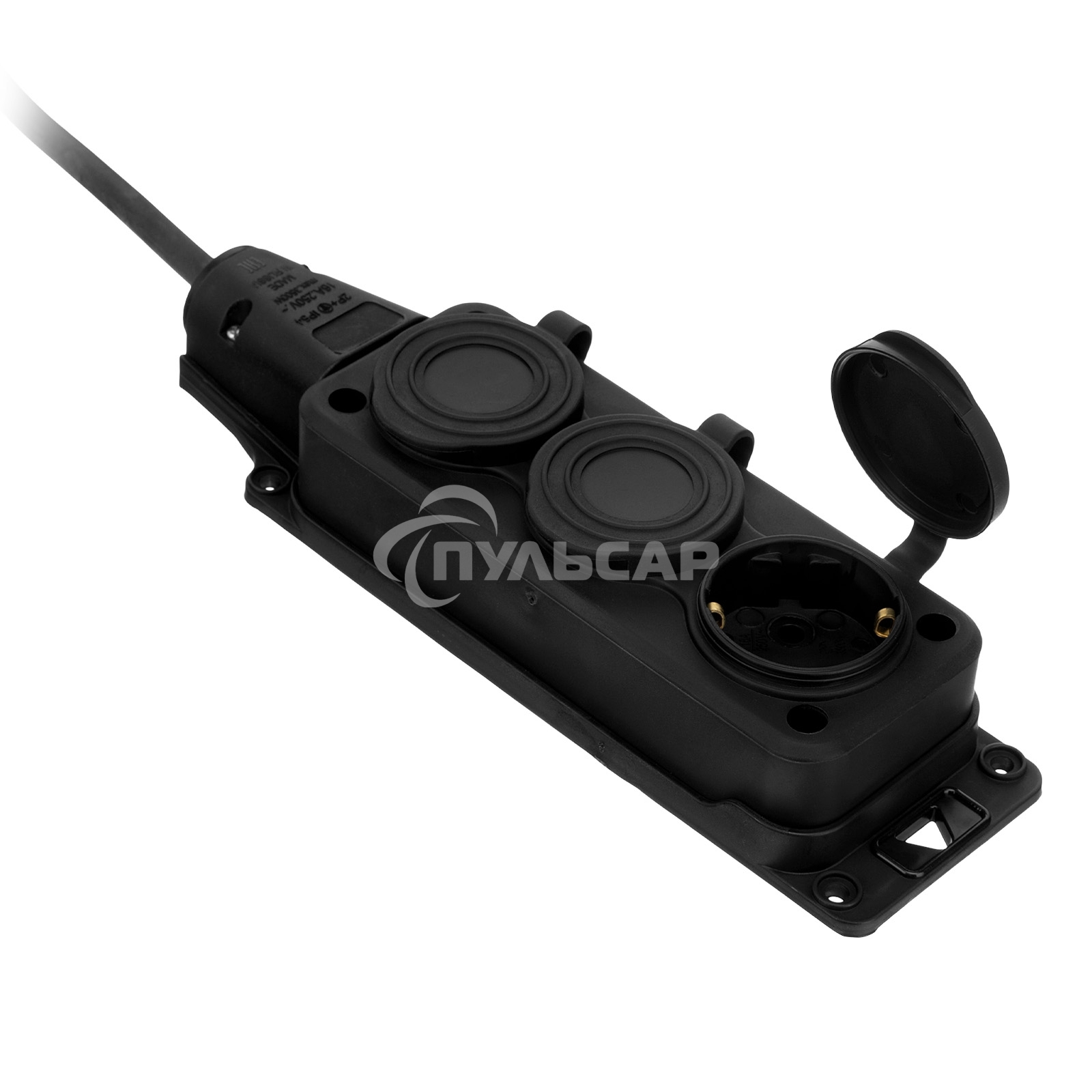 Удлинитель-шнур силовой Top Series, КГТТ, 10м, 3 розетки, 3*1,5 мм Denzel