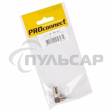Переходник антенный, (гнездо F - штекер TV), угловой (1шт.) (пакет) PROconnect Переходник антенный, (гнездо F - штекер TV), угловой (1шт.) (пакет) PROconnect