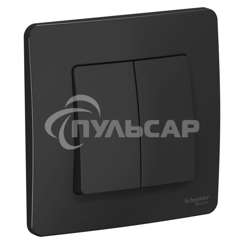 Выключатель 2-кл. СП BLANCA (сх.5) 10А 250В антрацит SchE BLNVS010506