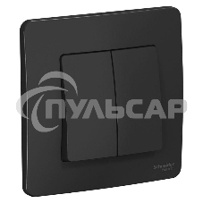 Выключатель 2-кл. СП BLANCA (сх.5) 10А 250В антрацит SchE BLNVS010506