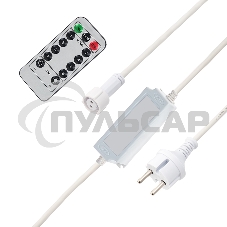 Контроллер с радиопультом для уличных гирлянд Neon-night Сеть и Твинкл, белый