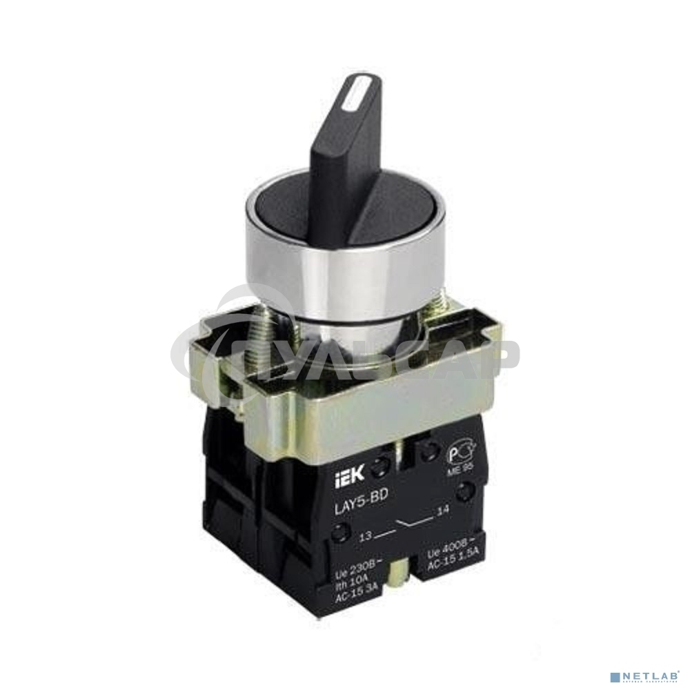 Переключатель LAY5-BD25 на 2 полож. черный I-O станд. ручка ИЭК BSW60-BD-2-K02