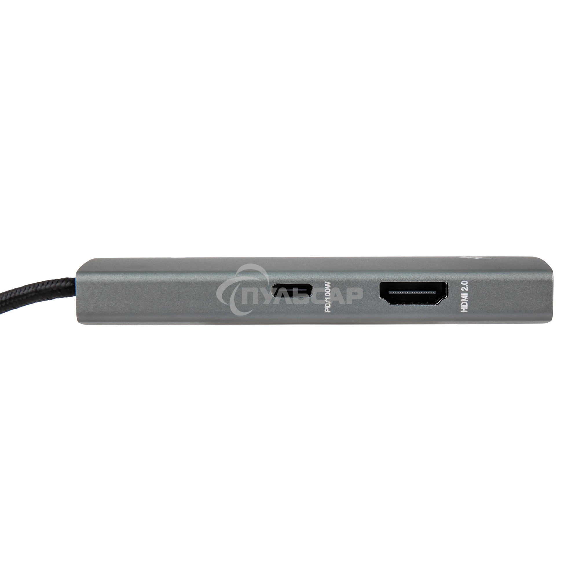 Док-станция HIPER Docking station USB-C HUB 6in1 (1*USB-C 100W PD, 1*HDMI 4K@60Hz, 2*USB-A 3.0 (5Gbps data), 1*USB-C 3.0 (5Gbps data), 1*RJ45 Gb)