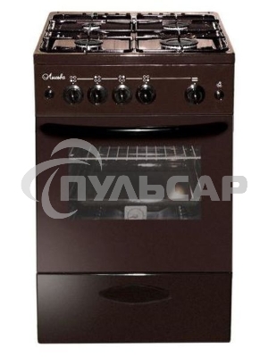 Плита газовая Лысьва ГП 400 МС -2у коричневый, конфорок 4 газовых, духовка 57 л, 50 см x 84 см x 60 см