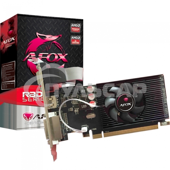 Видеокарта AFOX R5 230 1Gb DDR3 64Bit, LP Single Fan AFR5230-1024D3L5