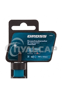 Отвертка PH1 x 100 мм, S2, трехкомпонентная ручка Gross