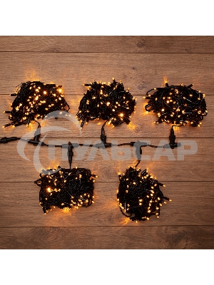 Гирлянда Neon-night LED ClipLight 24V, 5 нитей по 20 метров, цвет диодов желтый, Flashing (белый)