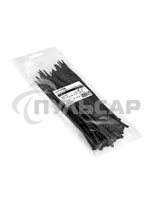Стяжка (хомут) нейлоновая ExeGate CV66-150x3.6B (нейлон 6.6, 150x3.6мм, неоткрывающаяся, halogen free, -40°C - +85°C, черная, 100 шт)