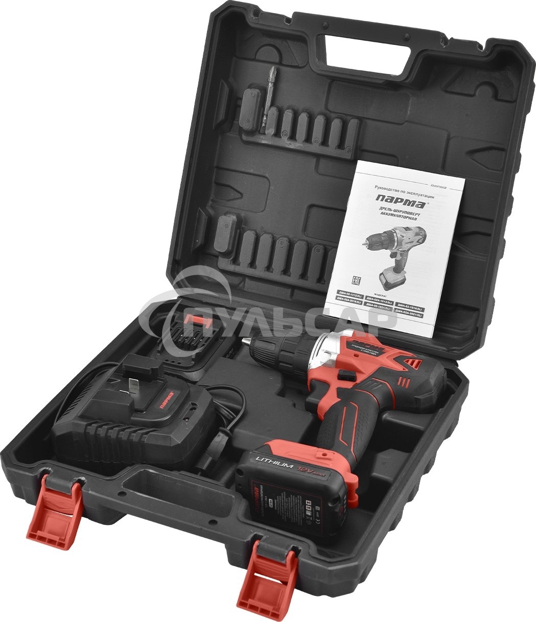 Дрель-шуруповерт акк. Парма ДША-02А-1512/2Li 02.021.00014