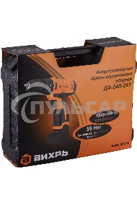 Дрель-шуруповерт Вихрь ДА-24Л-2кУ 72/14/19, Аккумуляторная, 24В, 2 АКБ, Ударная