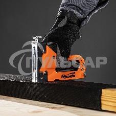 Степлер SPARTA 42002 мебельный регулируемый со скобами 200шт тип скобы №53 4-14мм