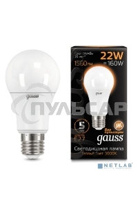 Лампа светодиодная Gauss A70 22Вт 3000К E27