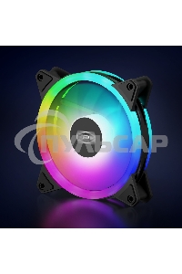 Вентилятор для корпуса PCCooler F3 T120 ARGB черный, 120 мм, 1800 об/мин, 21.6 дБ, 4 pin