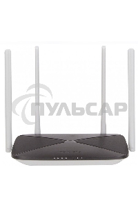 Беспроводный маршрутизатор Mercusys AC12, Dual Band, (867Мбит/с на 5 ГГц + 300Мбит/с на 2,4 ГГц)4 порта 100 Мбит/с, 4 фиксированных антенны