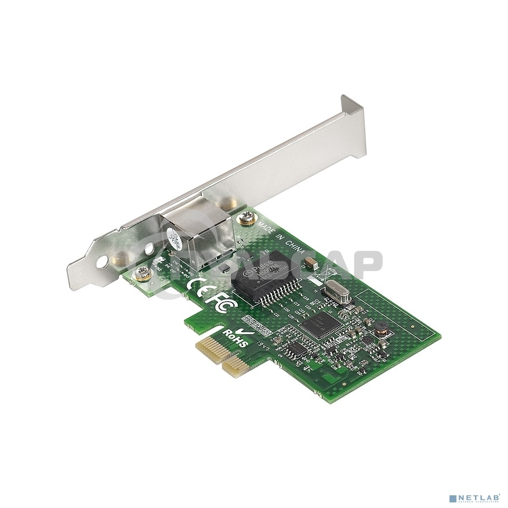 Сетевой адаптер Exegate EX283723RUS EXE-i210AT PCI Express 2.0 10/100/1000Mbps 1xRJ-45 (Copper) Intel WGI210AT