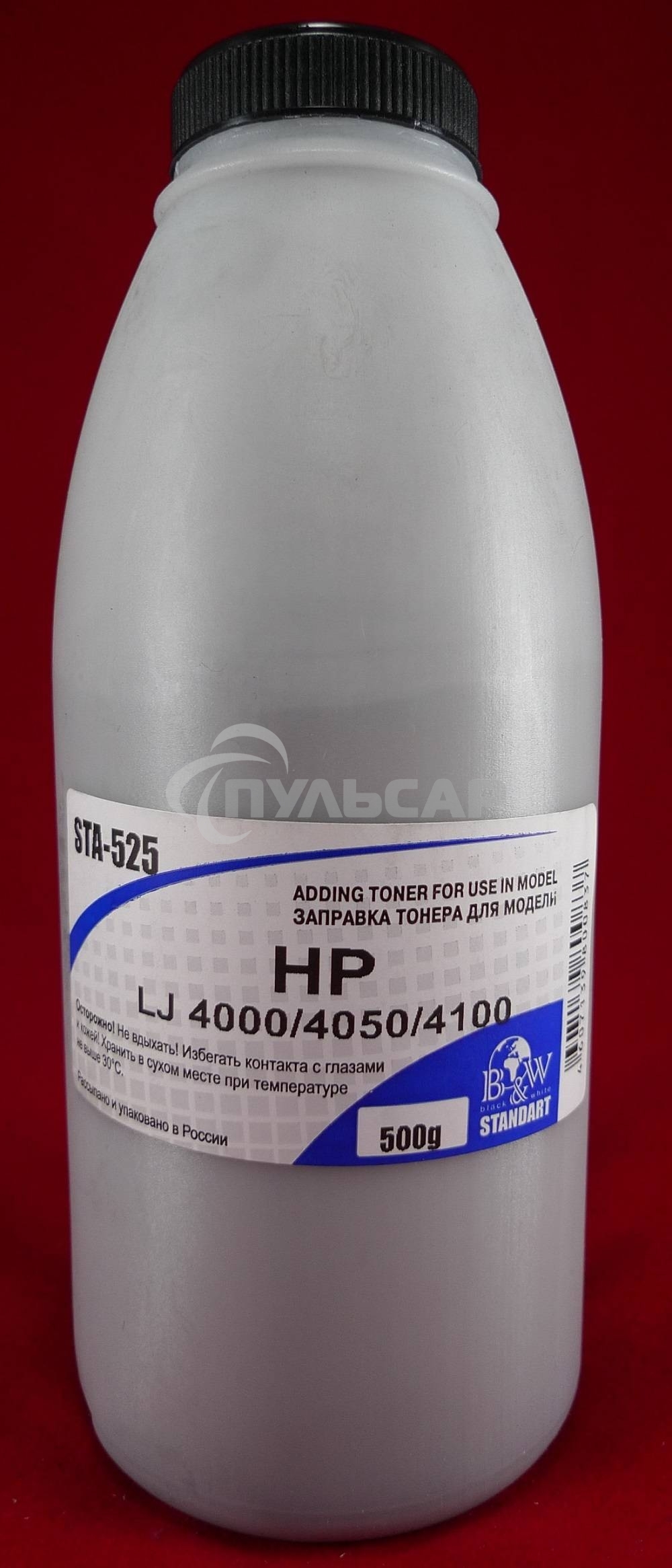 Тонер HP LJ 4000/4050/4100 (фл.500г.) B&W Standart фас России