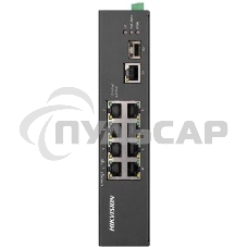 Коммутатор Hikvision DS-3T0310HP-E/HS 8x100Mb 1G 1SFP 6PoE+ 110W неуправляемый