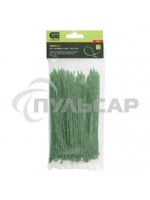 Хомуты, 150 х 2,5 мм, пластиковые, зеленые, 100 шт. Сибртех