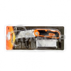 Нож, складной, пластиковая двухкомп рукоятка, сменное трапециевидное лезвие, 5 лезв. Sparta