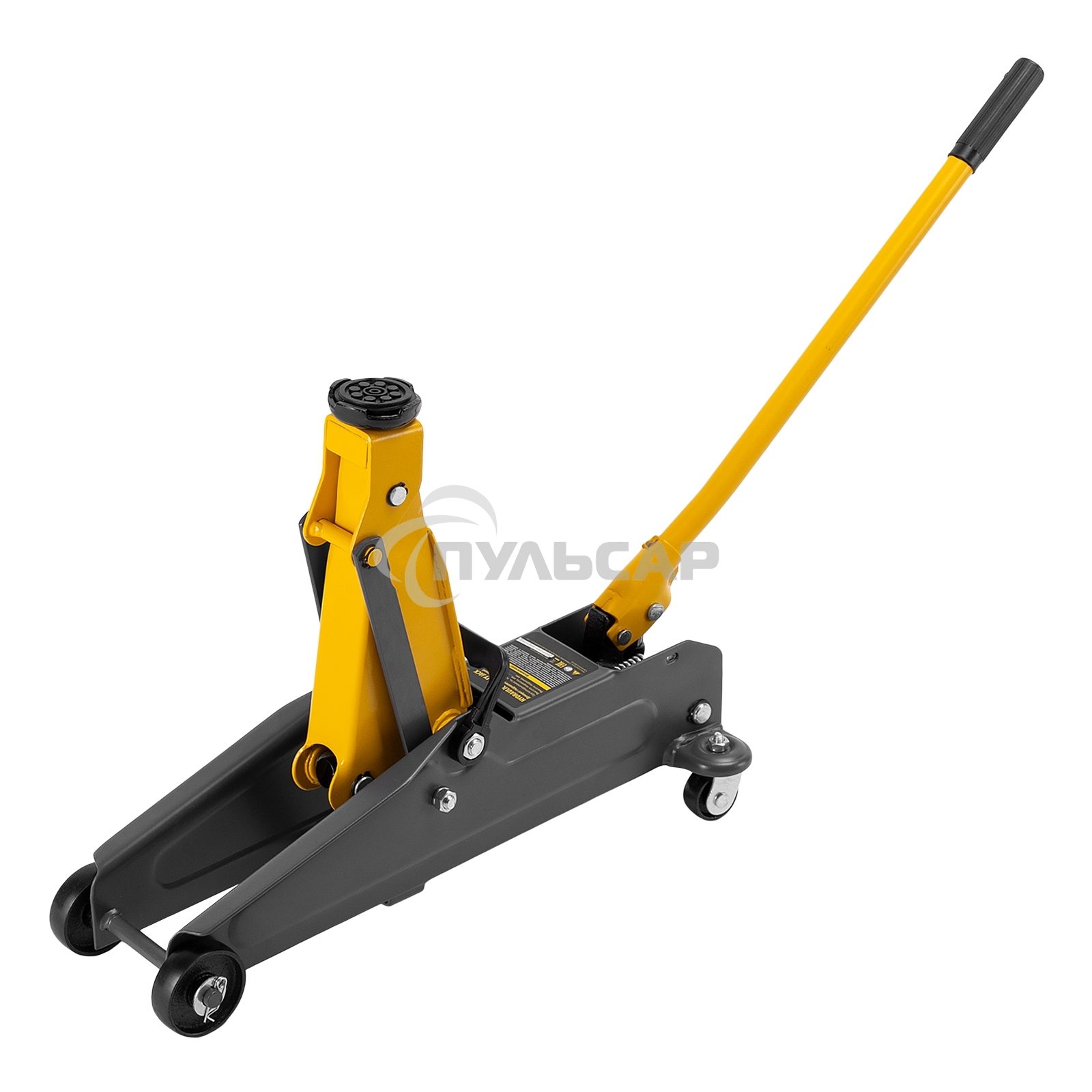 Домкрат гидравлический подкатной Denzel 2т, 135-385 мм, в пласт. кейсе 51231