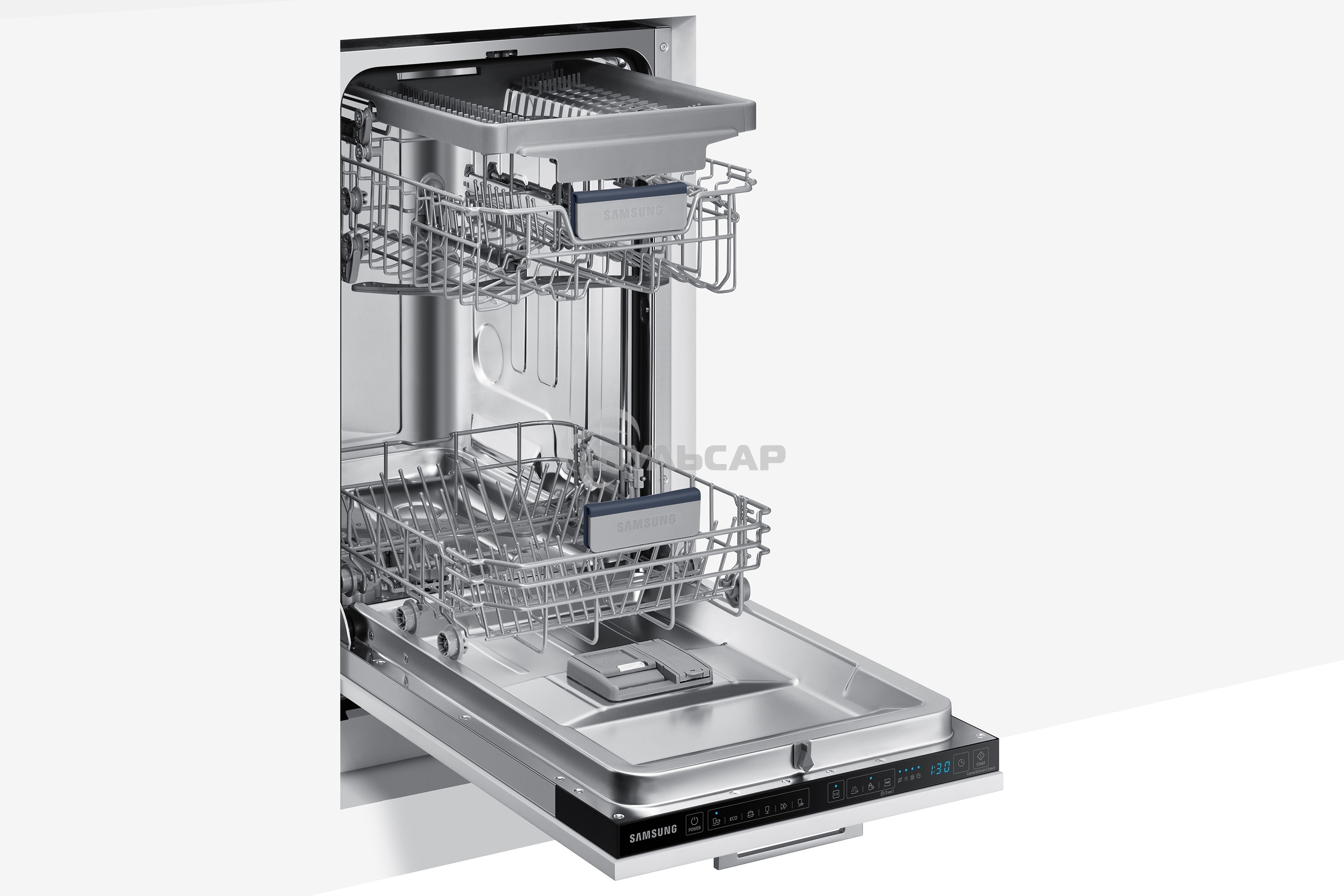 Встраиваемая посудомоечная машина Samsung DW50R4050BB/WT, черный, 45 см, 10 компл., 46 дБ, класс A+