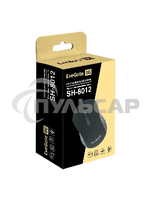 Мышь проводная ExeGate Professional Standard SH-8012 черный, 1000 dpi, USB, кнопки - 3
