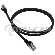 Патч-корд LANMASTER LSZH FTP кат.6, 1.0 м, черный