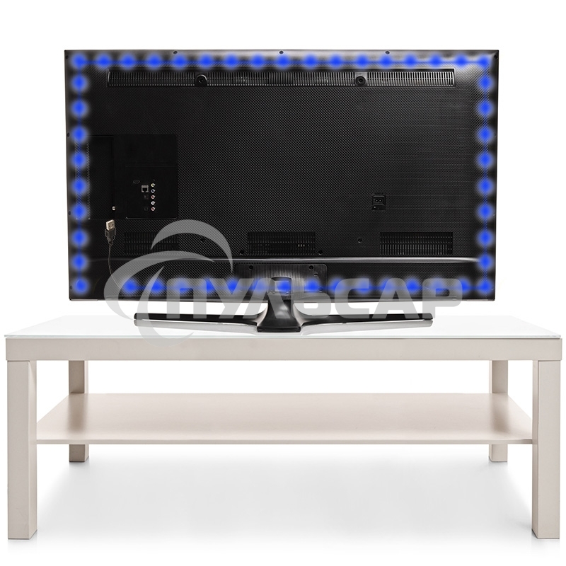 Лента светодиодная с USB коннектором 5 В, 8 мм, IP65, SMD 2835, 60 LED/m, цвет свечения синий