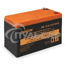Аккумуляторная батарея ExeGate EX288653RUS HR 12-6 (12V 6Ah 1224W, клеммы F2+F1-)