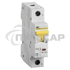 Выключатель автоматический Iek MVA31-1-016-B ВА47-60M 1Р 16А 6кА B