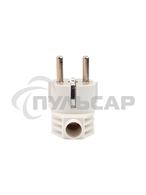 Вилка Евро Rexant угловая с з/к 16А белая