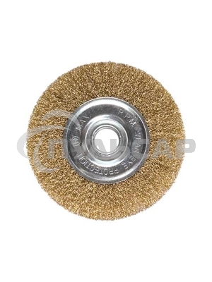 Кордщетка Matrix для ушм 125 мм посадка 22.2мм плоская латунированная витая проволока