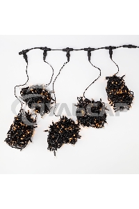 Гирлянда Neon-night LED ClipLight 24V, 5 нитей по 20 метров, цвет диодов желтый, Flashing (белый)