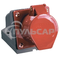 Розетка 124 стационарная 3Р+РЕ 32А 380В IP44 ИЭК