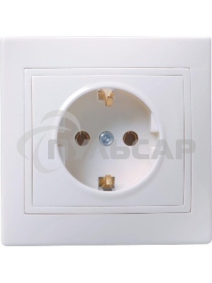 Розетка Iek ERK14-K01-16-DM РС10-3-КБ 1местн. c з/к без защ.штор. 16А КВАРТА (белый)