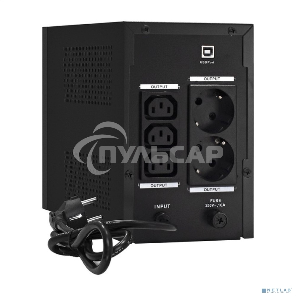 Источник бесперебойного питания ExeGate EX292802RUS SpecialPro UNB-1600.LED.AVR.2SH.3C13.USB 1600VA/950W, LED, AVR, 2*Schuko+3*C13, USB,съемн.кабель, металлический корпус, черный