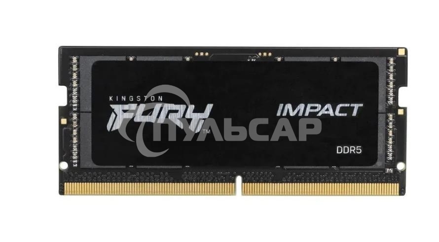 Оперативная память Kingston Fury Impact, DDR5, 8Gb (1x8Gb), 4800MHz, CL38 SO-DIMM