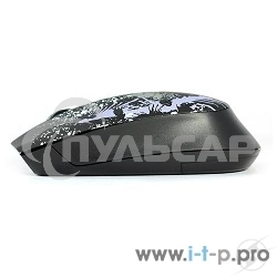 Мышь беспроводная Crown CMM-930W черный, 1600 dpi, радиоканал, USB, кнопки - 4