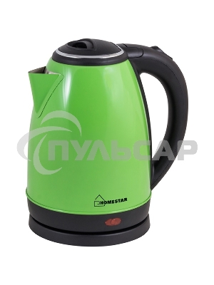Чайник электрический HOMESTAR HS-1010, нержавейка,1.8л, зеленый,1500Вт (в уп. 12 шт)