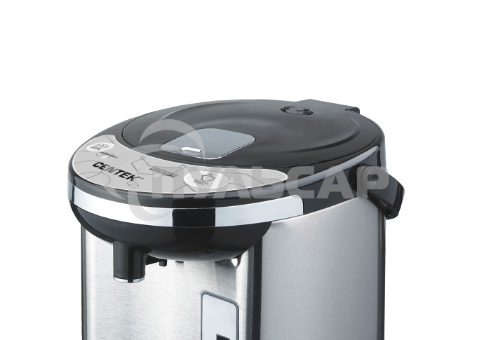 Термопот Centek CT-1084 (сталь) 6.0л, 750Вт, 2 способа подачи воды, двойная защита от перегрева