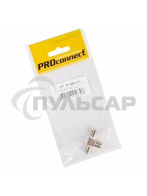 Переходник антенный, (3-гнезда F), тройник, (1шт.) (пакет) PROconnect