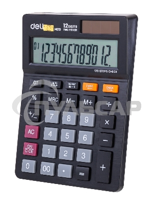 Калькулятор настольный Deli EM01320 черный 12-разр.