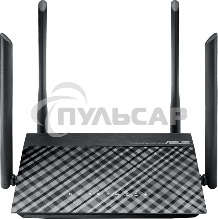 Маршрутизатор беспроводной Asus RT-AC1200 10/100BASE-TX черный (Dual Band)