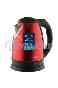Чайник электрический Scarlett SC-EK21S76 2л. 1800Вт красный (корпус: нержавеющая сталь)