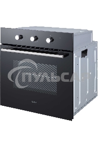 Духовой шкаф встраиваемый полноразмерный Evelux EO 620 B, 60 см, 8 режимов, 65л, черное стекло