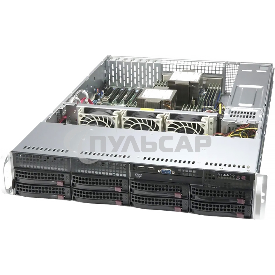 Серверная платформа Supermicro SYS-620P-TRT 2U noCPU(2)3rd GenScalable/TDP 270W/no DIMM(18)/ SATARAID HDD(8)LFF/2x10GbE/2x1200W