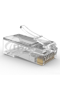 Вилка RJ-45 (8P8C) LC-PTU-01/100 универсальная. кат.5e. со сквозным отверстием(100 шт.)
