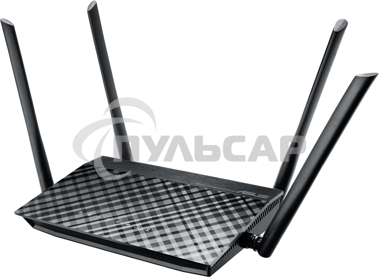 Маршрутизатор беспроводной Asus RT-AC1200 10/100BASE-TX черный (Dual Band)